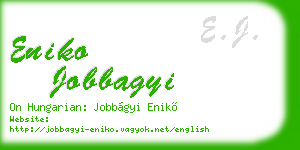 eniko jobbagyi business card